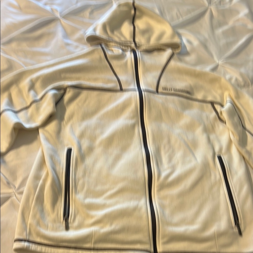 Helly Hansen Off-White Hoodie with Dark Accents